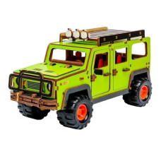 Дерев'яний 3D конструктор "Позашляховик" Puz-00951, 123 деталі PuzzleOK