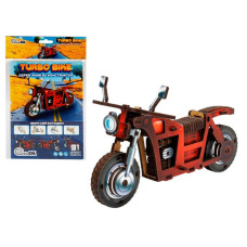 Дитячий дерев'яний 3D конструктор "Турбо байк" Puz-00961, 91 деталь PuzzleOK