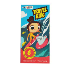 Дитячий пластилін "Travel Kids" 331008/TK восковий, 6 кольорів по 12 г ГАММА'UA