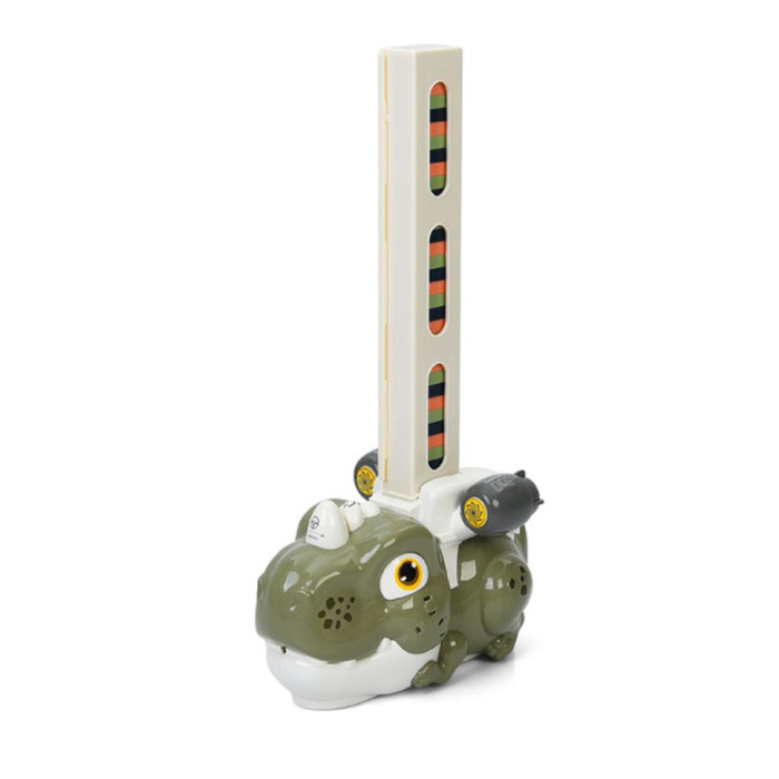 Дитяча іграшка "Динозавр-доміно" 8090-B(Olive-Green) світло, музика Bambi