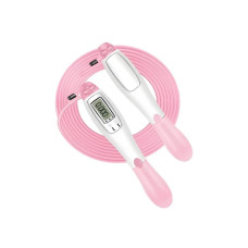 Швидкісна скакалка з лічильником EasyFit EF-1916-WP білий-рожевий EasyFit