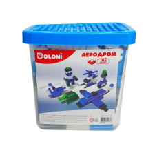Конструктор "Аеродром" 013888/09 в пластиковому боксі, 162 деталі Doloni