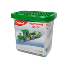 Конструктор "Тракторець" 013888/04 в пластиковому боксі, 150 деталей Doloni