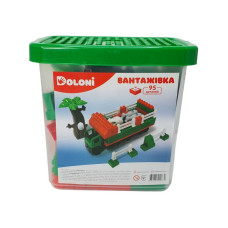 Конструктор "Вантажівка" 013888/10 в пластиковому боксі, 95 деталей Doloni