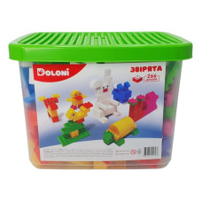 Конструктор "Звірята" 013888/05 в пластиковому боксі, 266 деталей Doloni