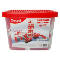 Конструктор "Пожежна частина" 013888/01 в пластиковому боксі, 248 деталей Doloni