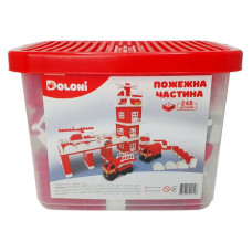 Конструктор "Пожежна частина" 013888/01 в пластиковому боксі, 248 деталей Doloni