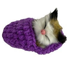 Дитячий антистрес "Котик спить у в'язаній тапочці" MM418(Violet) Bambi