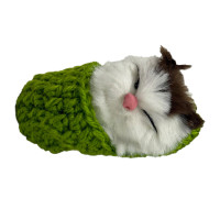 Дитячий антистрес "Котик спить у в'язаній тапочці" MM418(Green)   Bambi