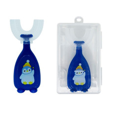 Дитяча зубна щітка-капа в футлярі MGZ-0730(Blue) блакитний Mega Zayka