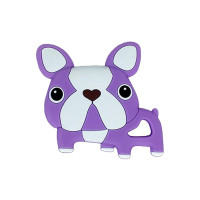 Силіконовий прорізувач "Бульдожка" MGZ-0414(Violet) фіолетовий, 8х1х8 см Mega Zayka