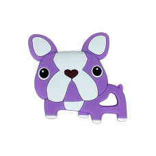 Силіконовий прорізувач "Бульдожка" MGZ-0414(Violet) фіолетовий, 8х1х8 см Mega Zayka