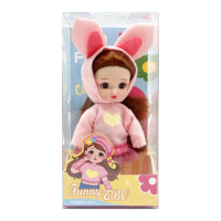 Лялька шарнірна для дівчаток Funny EBO DH2368B(Pink) 15 см Bambi