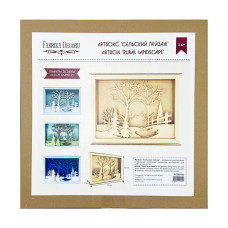 Дерев'янний Артбокс "Cільський пейзаж" FDDB-02, 31х23 см Fabrika Decoru