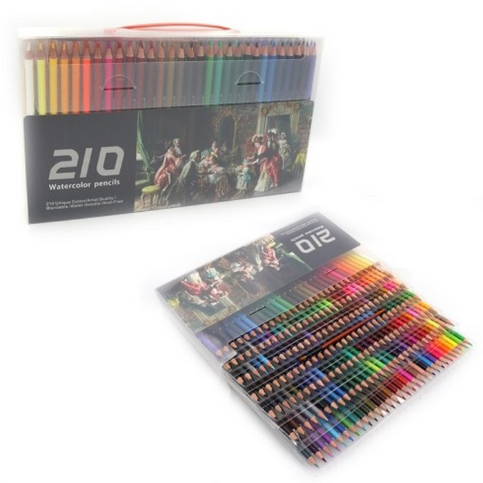 Набір олівців Watercolor QB-05885-210 в наборі 210 штук Bambi
