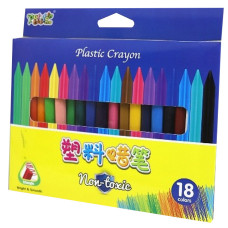 Олівці воскові CRAYONS DSCN3833-18, 18 кольорів Bambi