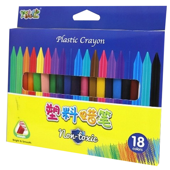 Олівці воскові CRAYONS DSCN3833-18, 18 кольорів Bambi