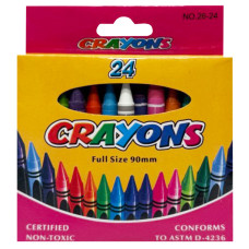 Набір воскових кольорових олівців Crayons 8496-24B 24 кольори Bambi