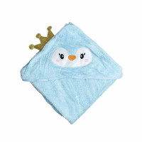 Дитячий рушник з капюшоном MGZ-0640(Blue) розмір 80х80 см Mega Zayka