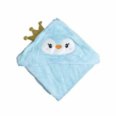 Дитячий рушник з капюшоном MGZ-0640(Blue) розмір 80х80 см Mega Zayka