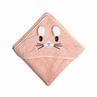 Дитячий рушник з капюшоном MGZ-0640(Peach) розмір 80х80 см Mega Zayka