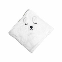 Дитячий рушник з капюшоном MGZ-0640(White) розмір 80х80 см Mega Zayka