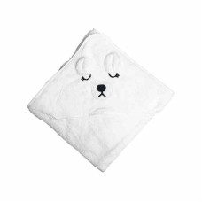 Дитячий рушник з капюшоном MGZ-0640(White) розмір 80х80 см Mega Zayka