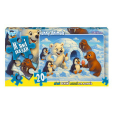 Дитячі м'які пазли "Funny Animals" S20-10-15, 20 елементів Danko Toys