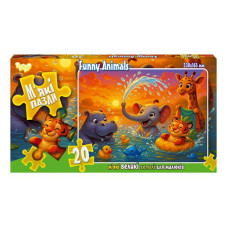 Дитячі м'які пазли "Funny Animals" S20-10-13, 20 елементів Danko Toys