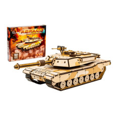 Дерев'яний 3D конструктор "Абрамс" Puz-00939, 187 деталей PuzzleOK