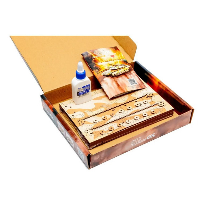 Дерев'яний 3D конструктор "Абрамс" Puz-00939, 187 деталей PuzzleOK