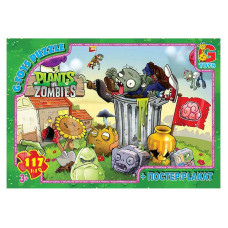Дитячий пазл "Рослини проти Зомбі" PVZ05 постер, 117 елементів G-Toys