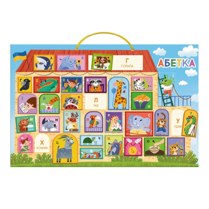 Магнітна дошка "Абетка" 200294, 1 магнітна дошка на шнурку, 33 магніта DoDo Toys