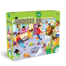 Пазл дитячий "Професії. Ветеринар" 300701, 150 елементів DoDo Toys