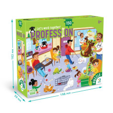 Пазл дитячий "Професії. Ветеринар" 300701, 150 елементів DoDo Toys
