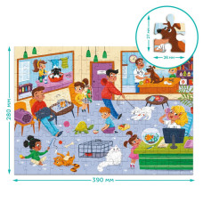 Пазл дитячий "Професії. Ветеринар" 300701, 150 елементів DoDo Toys