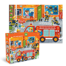 Пазл дитячий "Професії. Пожежник" 300702, 150 елементів DoDo Toys