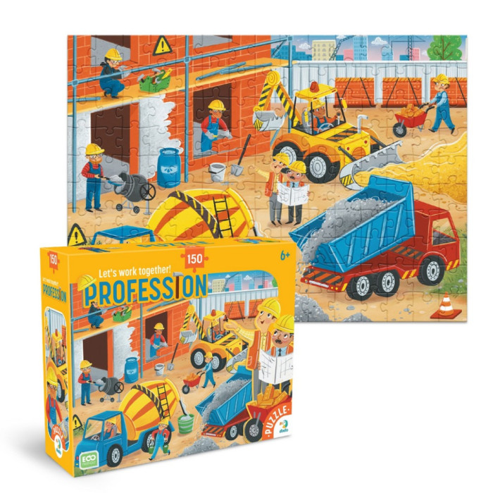 Пазл дитячий "Професії. Будівельник" 300703, 150 елементів DoDo Toys