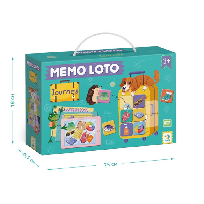 Настільна гра-лото "Збираємось у подорож" 301227, 32 фішки DoDo Toys