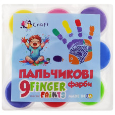 Набір пальчикових фарб 17049-AV 9 кольорів по 10 мл Art Craft