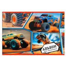 Альбом для малювання "Герої мультфільмів" 902053, 24 аркуші, скоба, в асортименті Leader