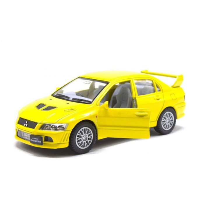 Колекційна машинка "Mitsubishi Evolution VII" KT5052W(Yellow) масштаб 1:42 Kinsmart