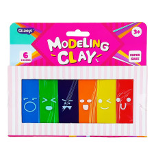 Пластилін "Modeling Clay" 8022 самозастигаючий, 6 кольорів, 100 грам Bambi