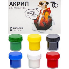 Дитячий набір акрилових фарб 7C50601 6 кольорів, по 10 мл 7С:
