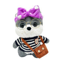 М'яка іграшка "Песик" K0201(Grey) одяг в асортименті, 30 см Bambi