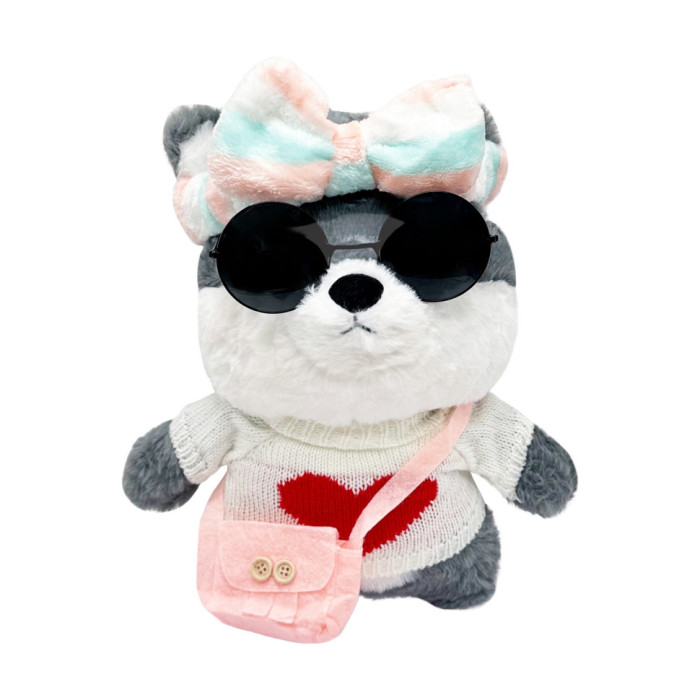 М'яка іграшка "Песик" K0201(Grey) одяг в асортименті, 30 см Bambi