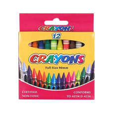 Набір дитячих воскових олівців "Crayons" 8496-12E 90 мм, 12 кольорів Bambi