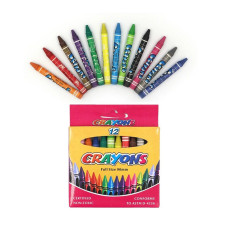 Набір дитячих воскових олівців "Crayons" 8496-12E 90 мм, 12 кольорів Bambi