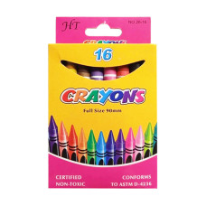 Набір дитячих воскових олівців "Crayons" 8496-16, 90 мм, 16 кольорів Bambi