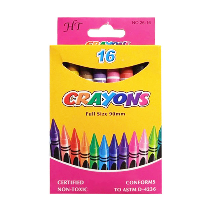 Набір дитячих воскових олівців "Crayons" 8496-16, 90 мм, 16 кольорів Bambi